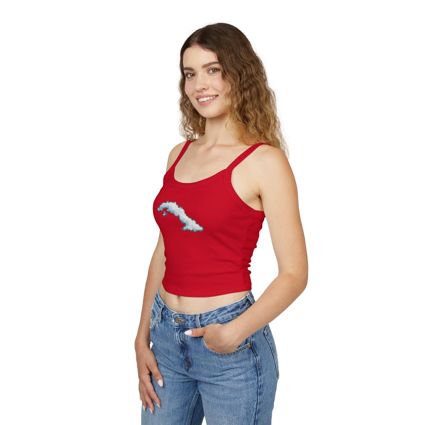 “La Isla Suspendida” – Edición Nubes  Spaghetti Strap Tank Top