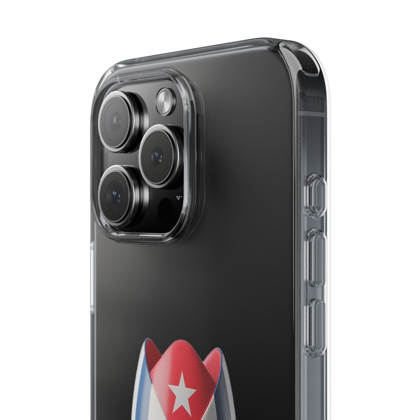 "Bandera Cubana Tulipan"- Clear Phone Case