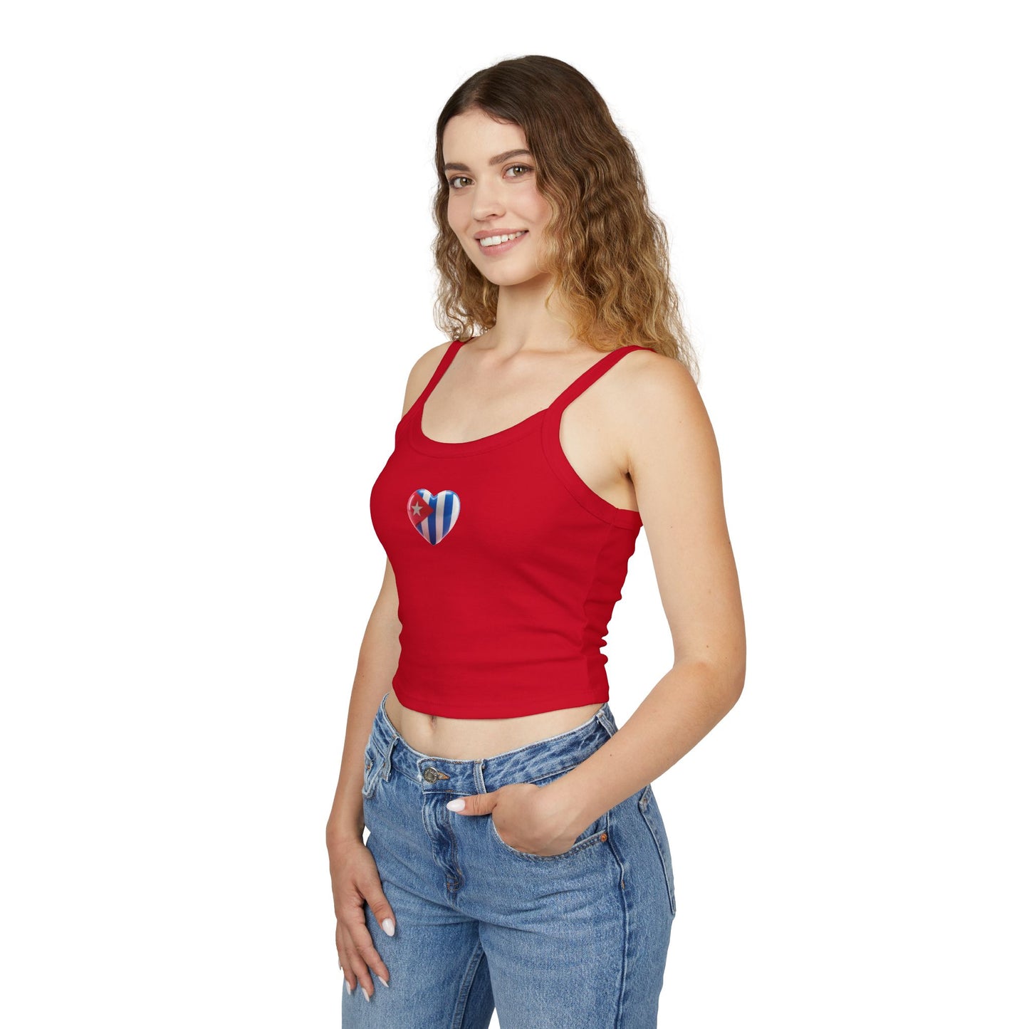 "Bandera Corazon"- Spaghetti Strap Tank Top