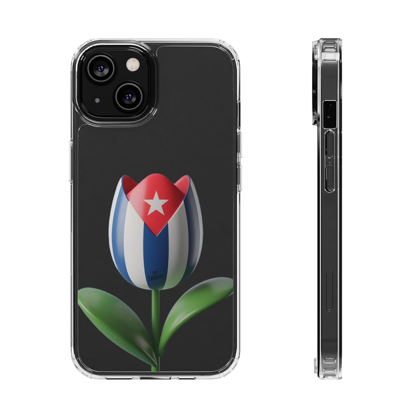 "Bandera Cubana Tulipan"- Clear Phone Case