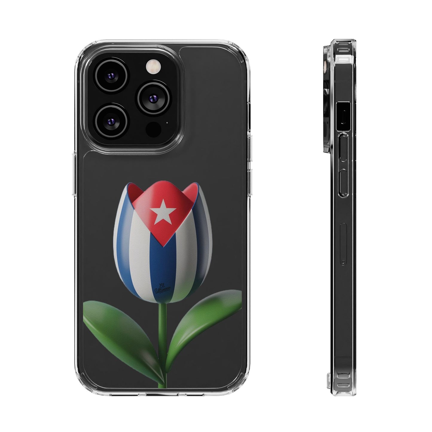 "Bandera Cubana Tulipan"- Clear Phone Case