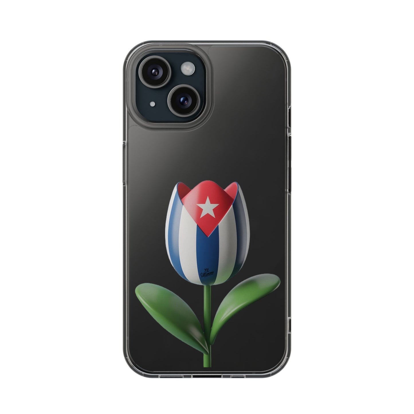 "Bandera Cubana Tulipan"- Clear Phone Case