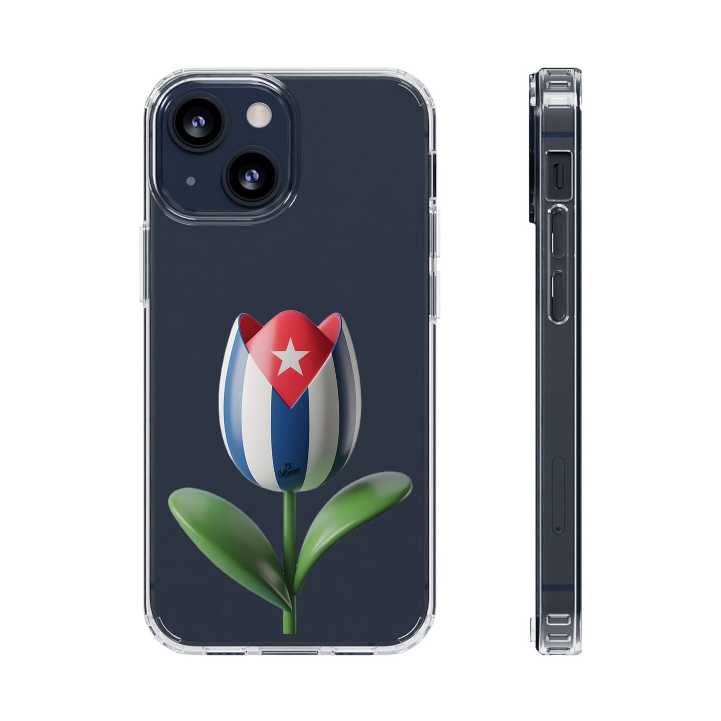 "Bandera Cubana Tulipan"- Clear Phone Case