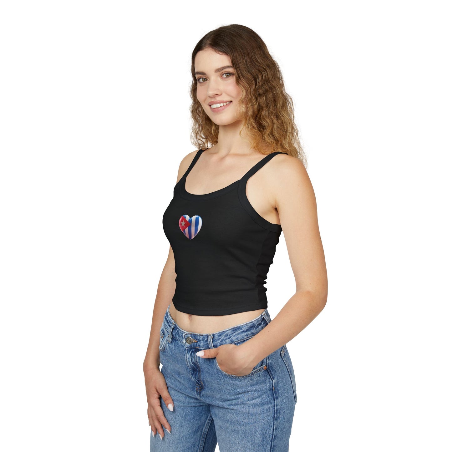 "Bandera Corazon"- Spaghetti Strap Tank Top