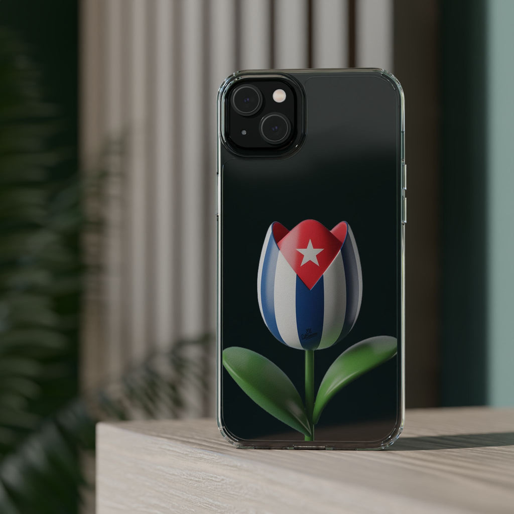Bandera Cubana en Tulipán- Phone Case