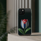 Bandera Cubana en Tulipán- Phone Case