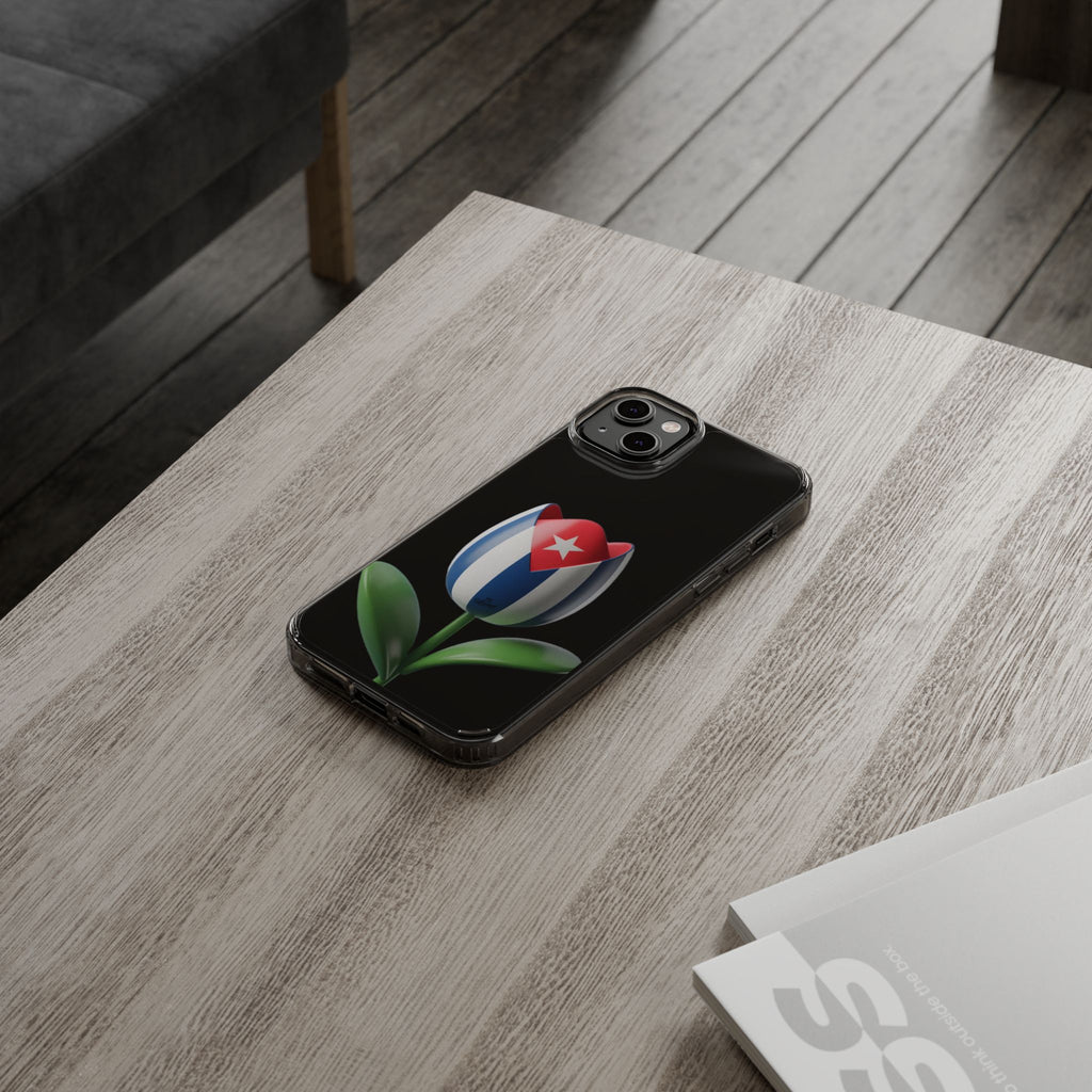 Bandera Cubana en Tulipán- Phone Case