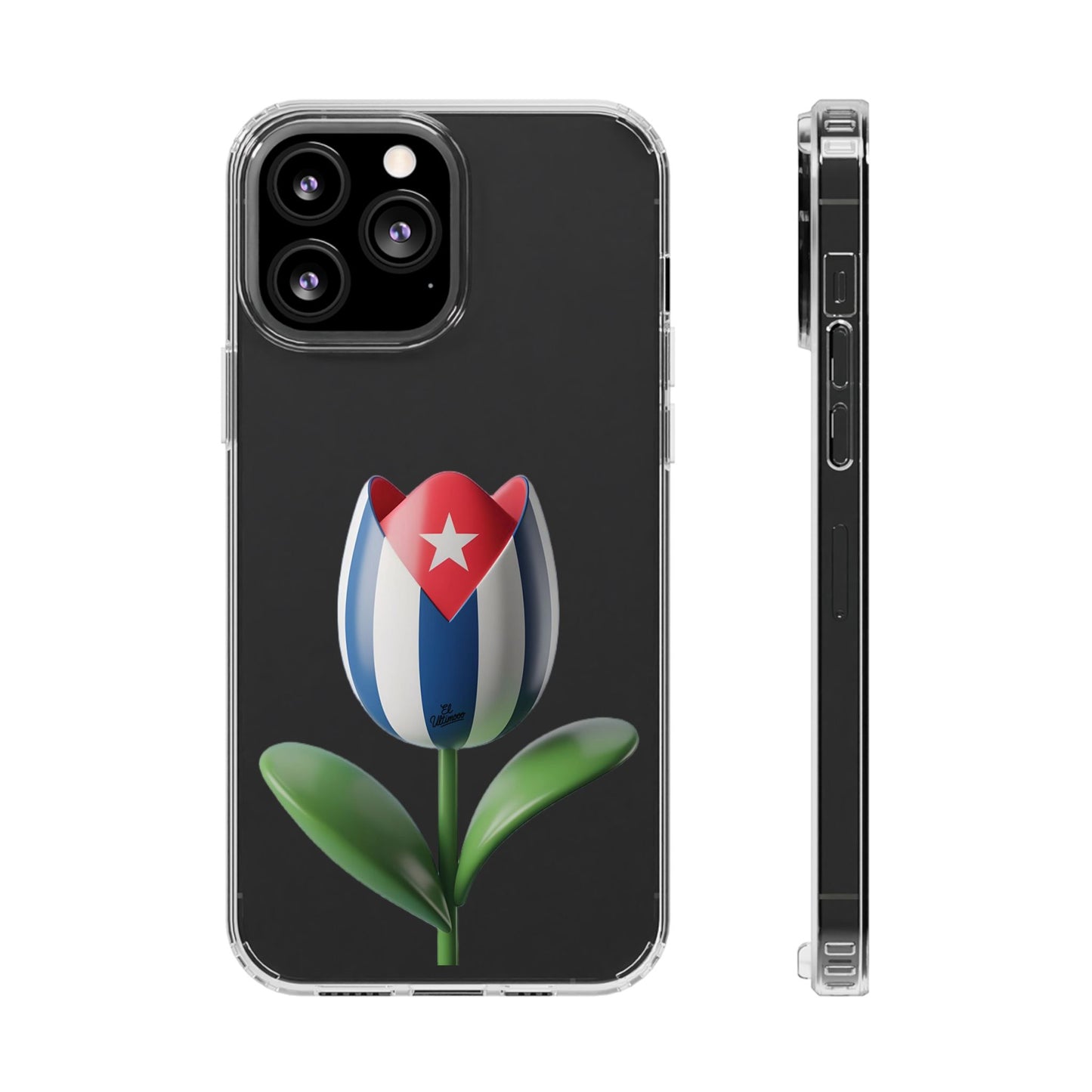 "Bandera Cubana Tulipan"- Clear Phone Case