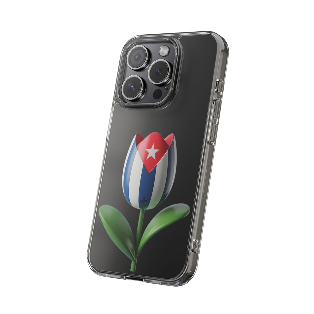 Bandera Cubana en Tulipán- Phone Case