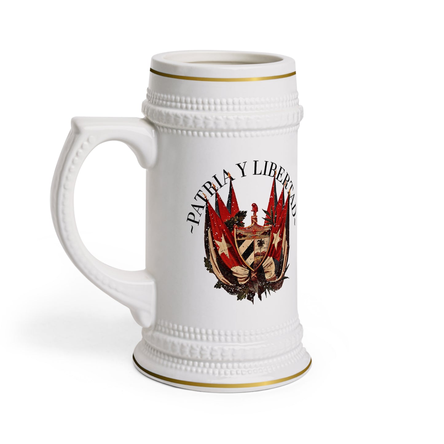 "Patria y Libertad"- Edicion Escudo en Armas Beer Mug