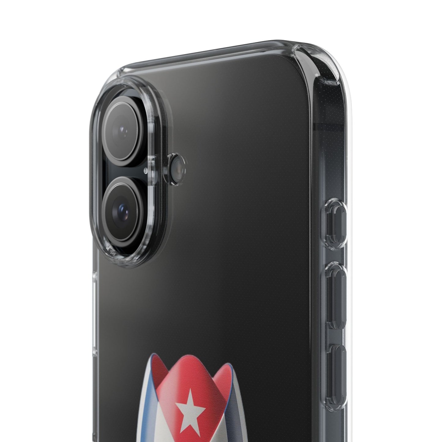 "Bandera Cubana Tulipan"- Clear Phone Case