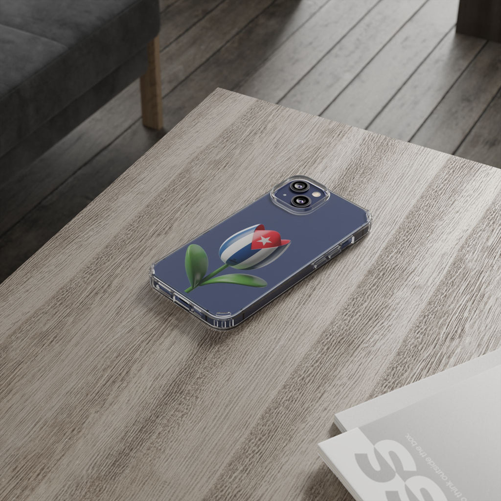 Bandera Cubana en Tulipán- Phone Case