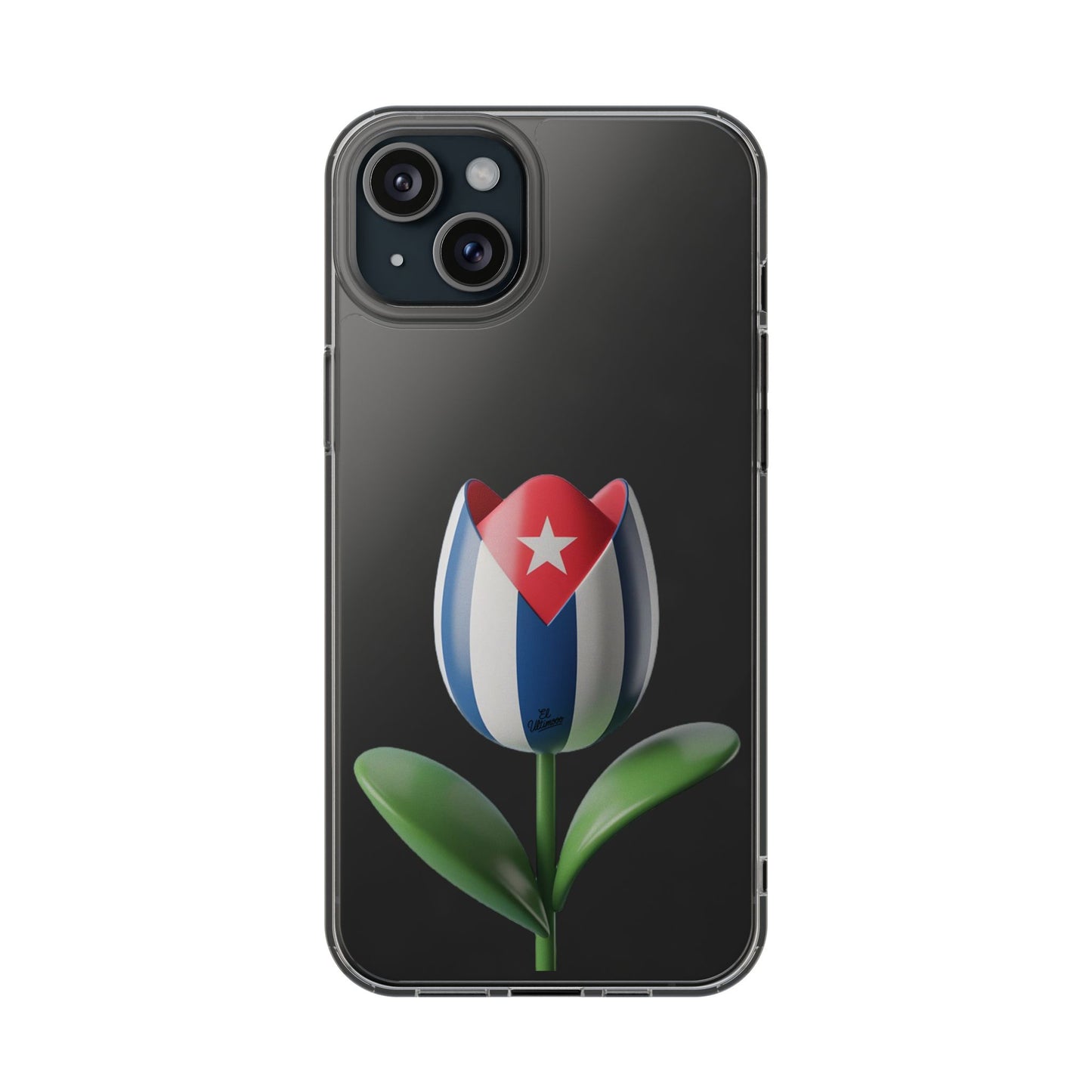 "Bandera Cubana Tulipan"- Clear Phone Case