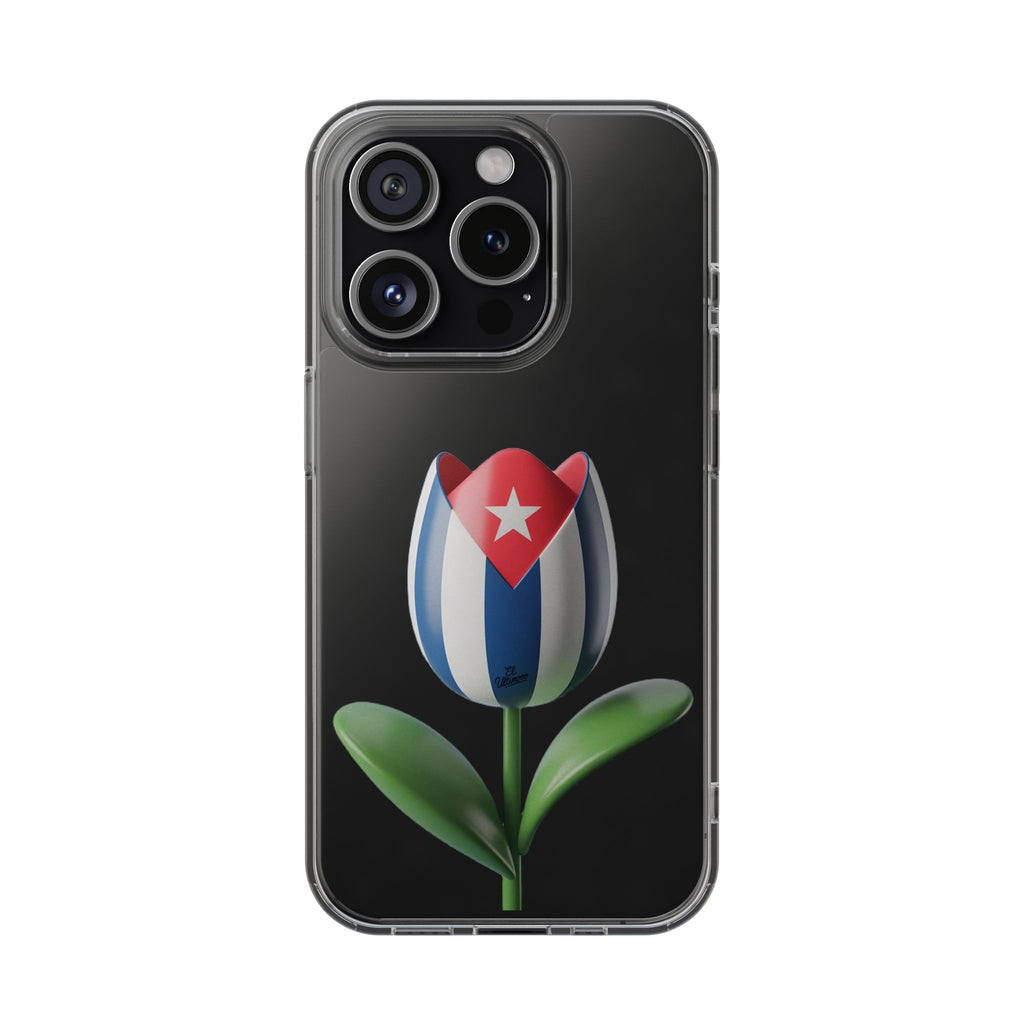 Bandera Cubana en Tulipán- Phone Case