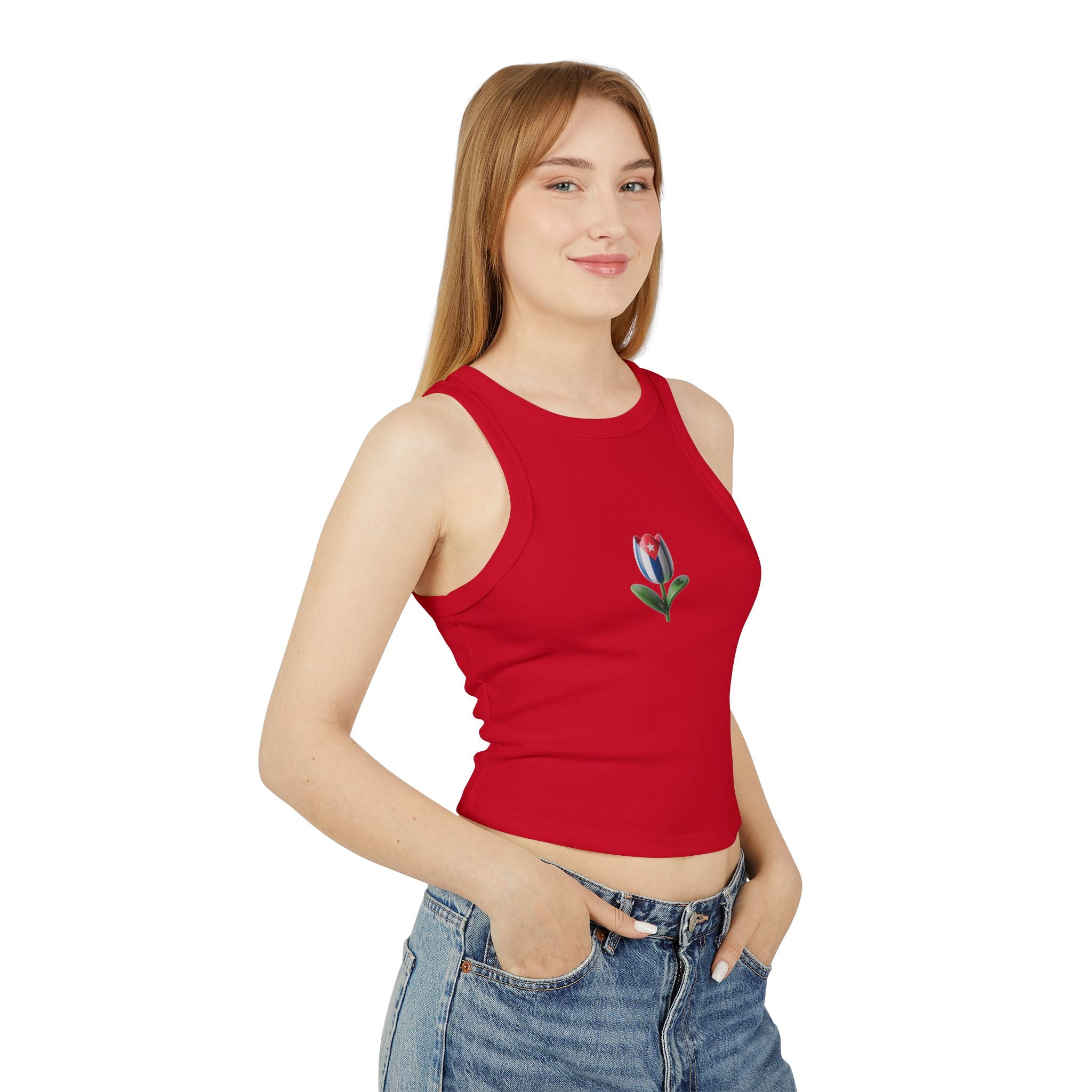 Bandera Cubana en Tulipan- Tank Top