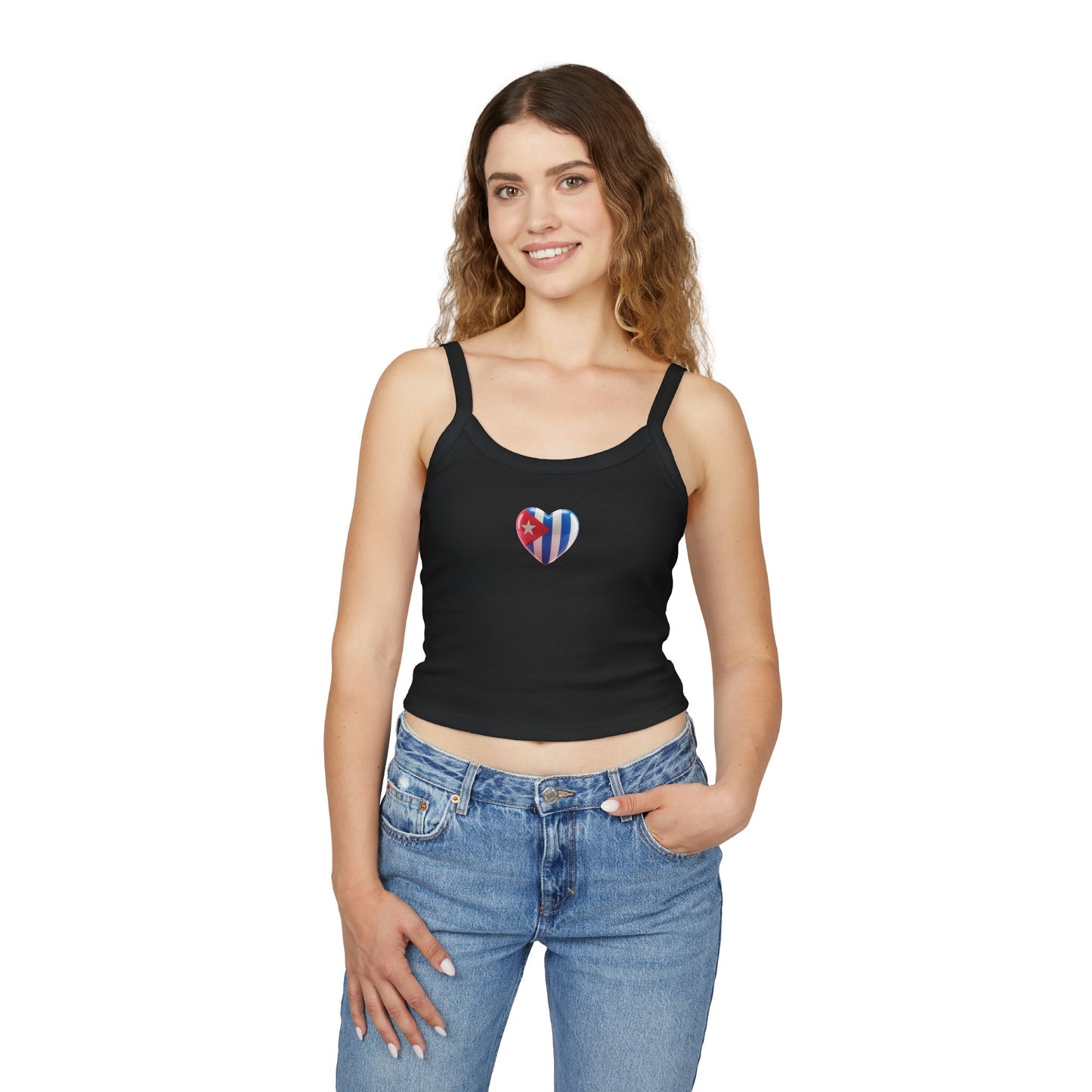 "Bandera Corazon"- Spaghetti Strap Tank Top
