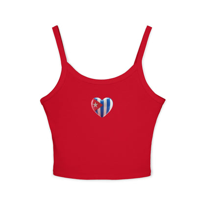 "Bandera Corazon"- Spaghetti Strap Tank Top