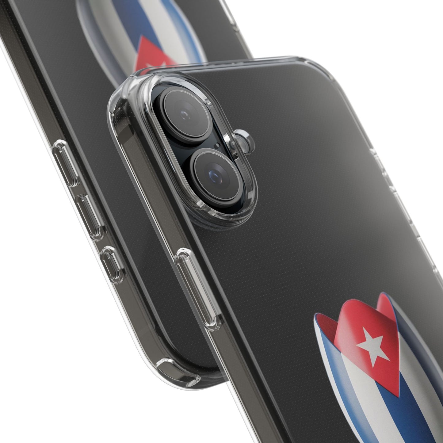 "Bandera Cubana Tulipan"- Clear Phone Case