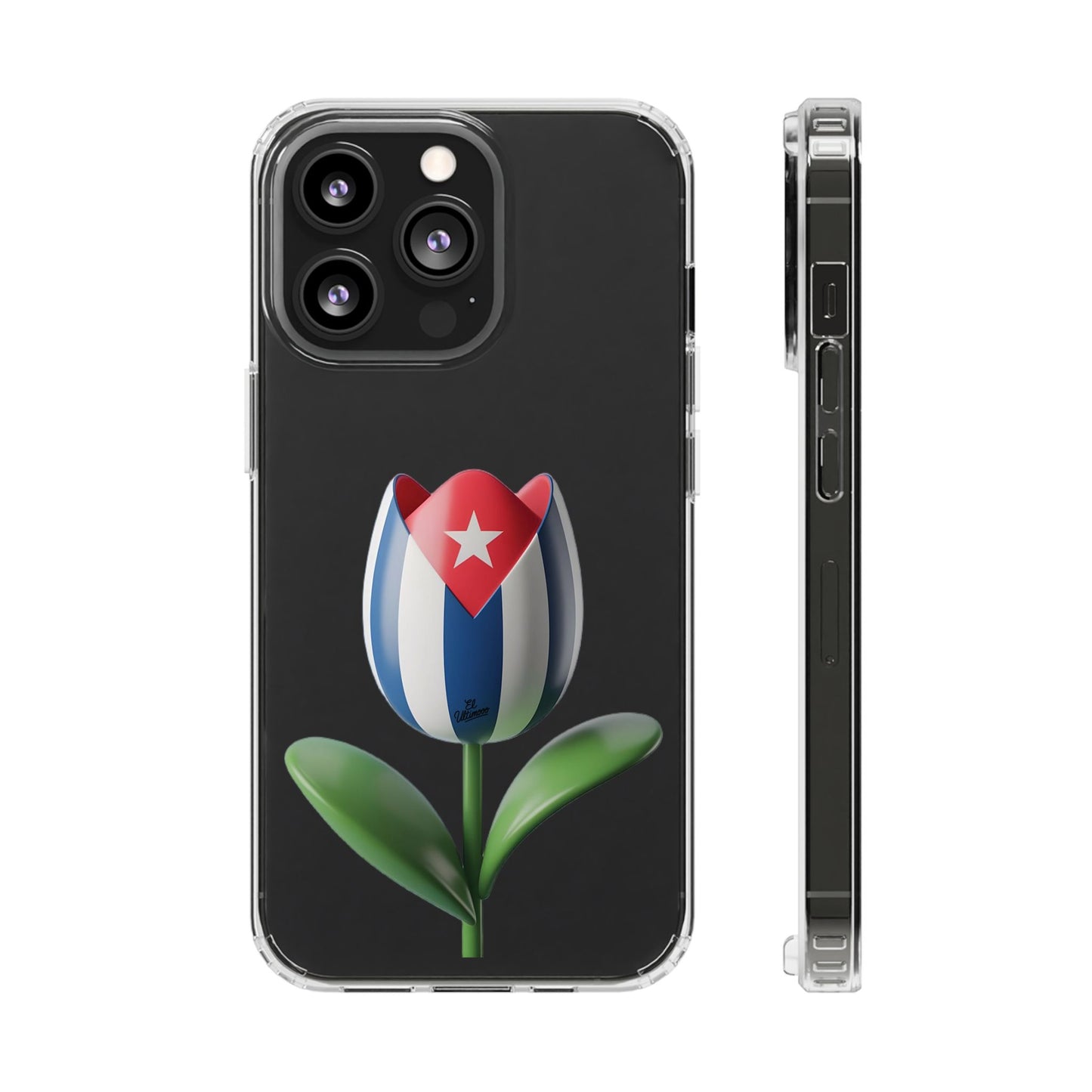 "Bandera Cubana Tulipan"- Clear Phone Case