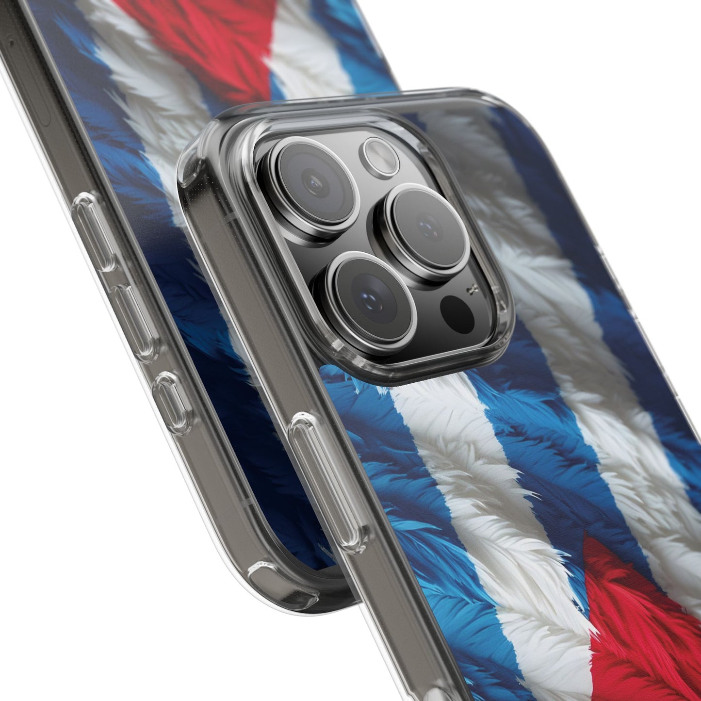 "Bandera de Plumas"- Clear Protection Phone Case