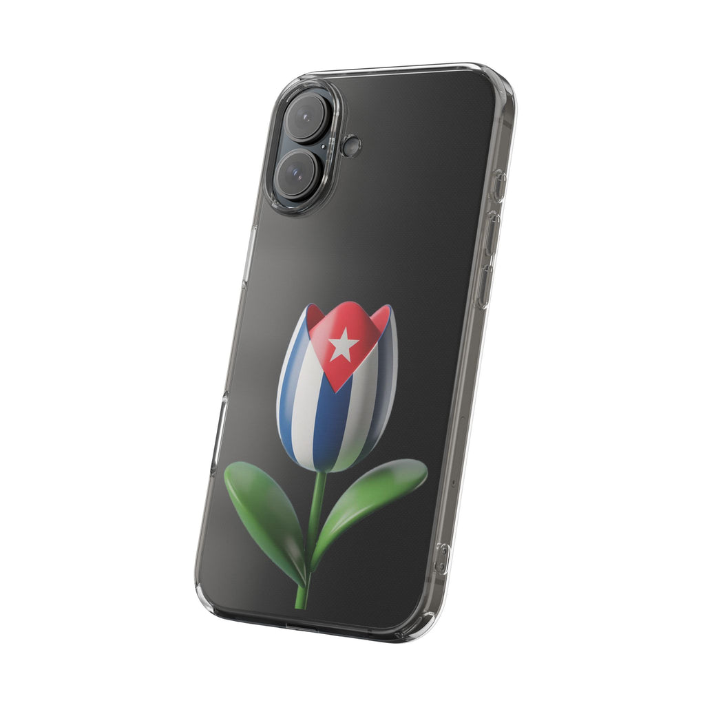 Bandera Cubana en Tulipán- Phone Case