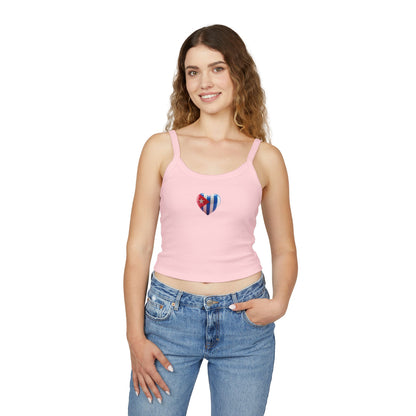 "Bandera Corazon"- Spaghetti Strap Tank Top
